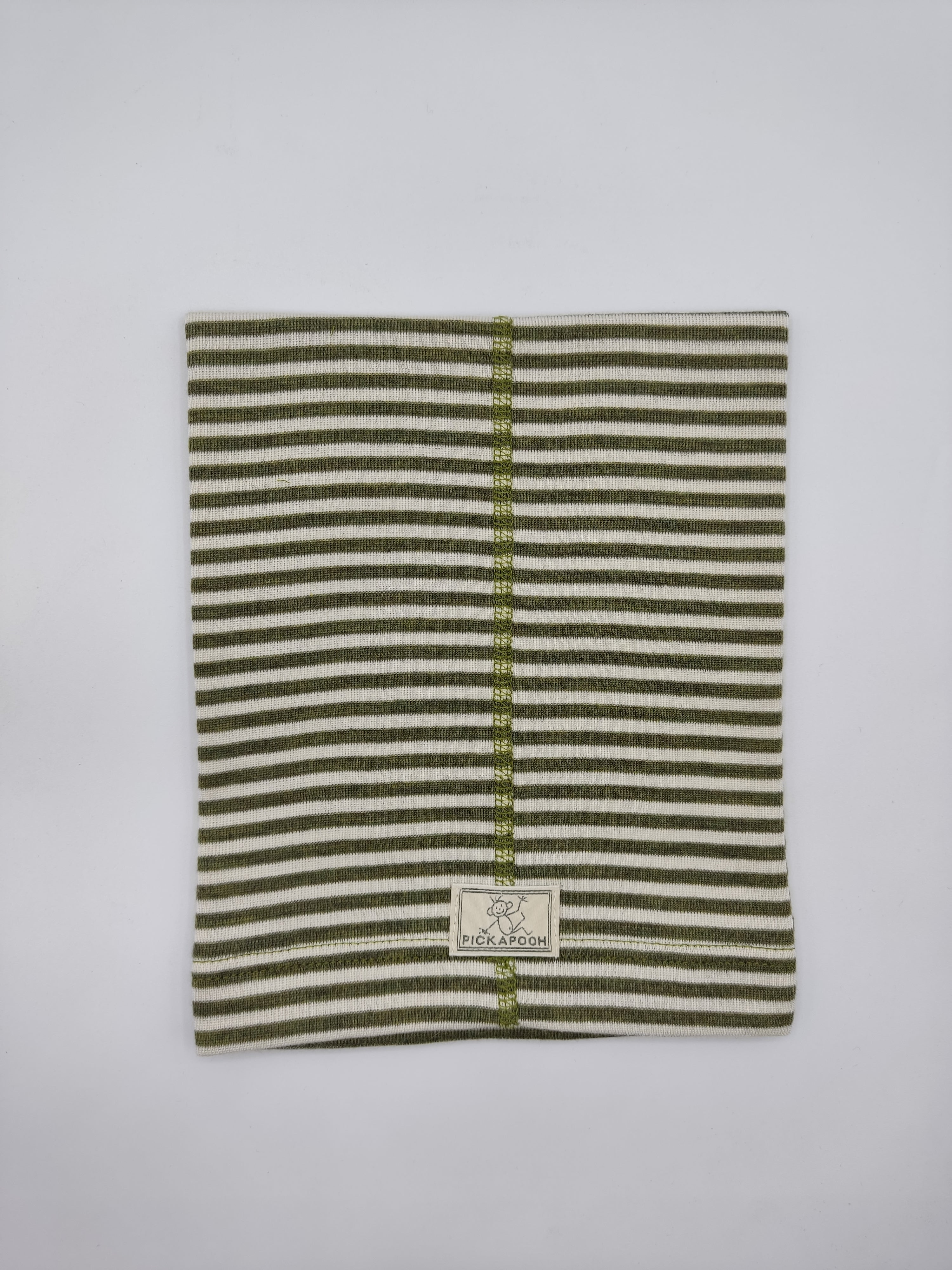 Scaldacollo in lana e seta per bambino e adulto // riga Oliva